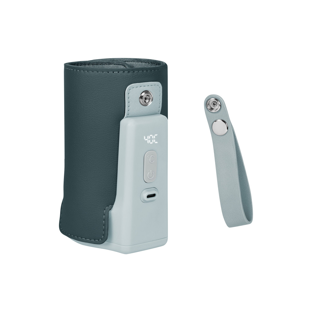 Lionelo Thermup Go Plus - портативний підігрівач для пляшечок, до 8 годин роботи • Green Graphite Lionelo Thermup Go Plus - портативний підігрівач для пляшечок, до 8 годин роботи • Green Graphite