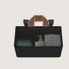 Lionelo SidePocket Medium - підвісний органайзер для ліжечка чи манежу, 43 × 15 × 23 см • Black