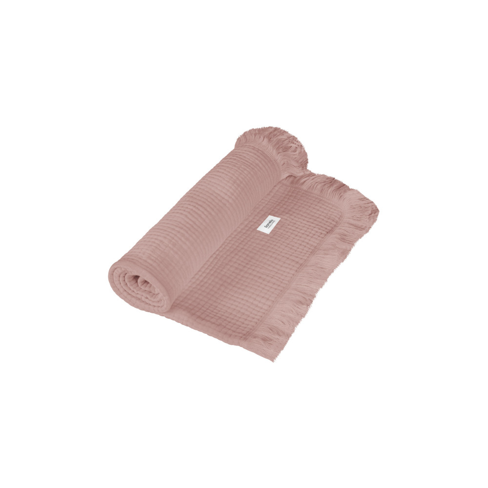 Lionelo Muslin Blanket - шестишарова муслінова ковдра для немовляти • Dusty Pink