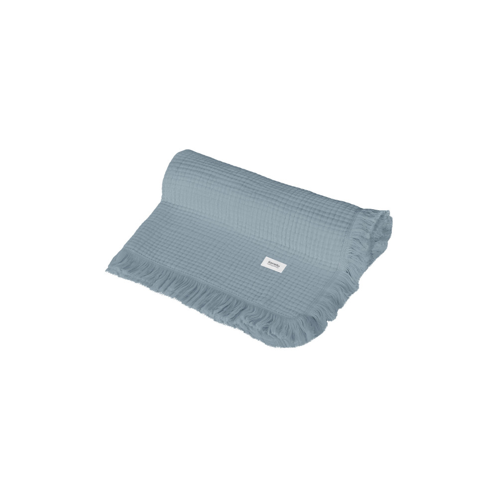Lionelo Muslin Blanket - шестишарова муслінова ковдра для немовляти • Stone Blue