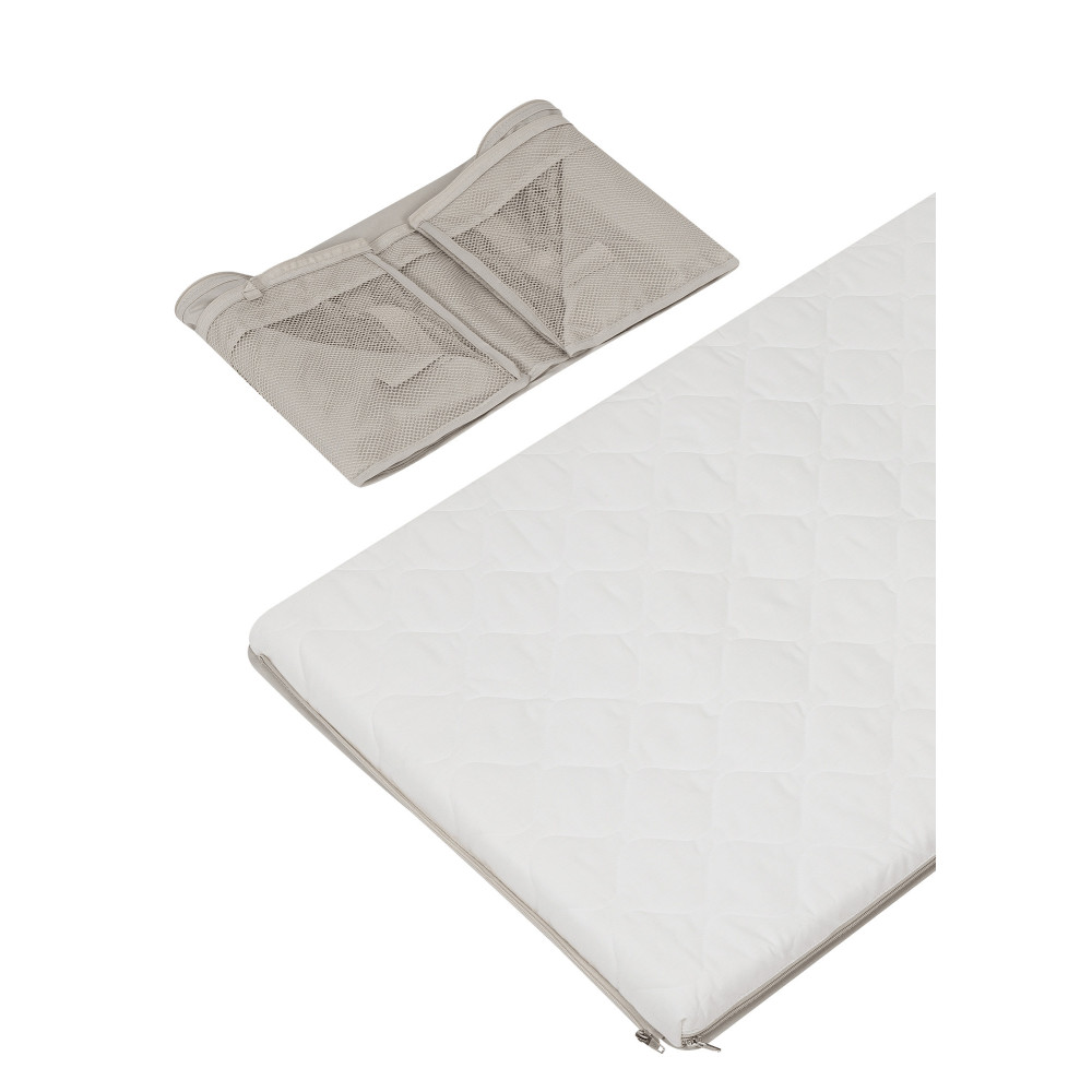 Lionelo Mila - дорожнє ліжечко 2 в 1 з матрацом 4 см • Beige Cream