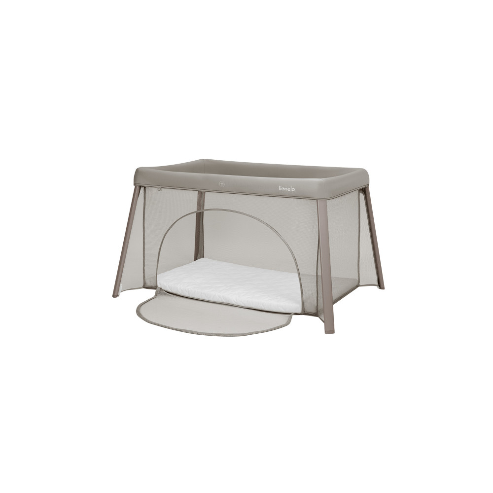 Lionelo Mila - дорожнє ліжечко 2 в 1 з матрацом 4 см • Beige Taupe