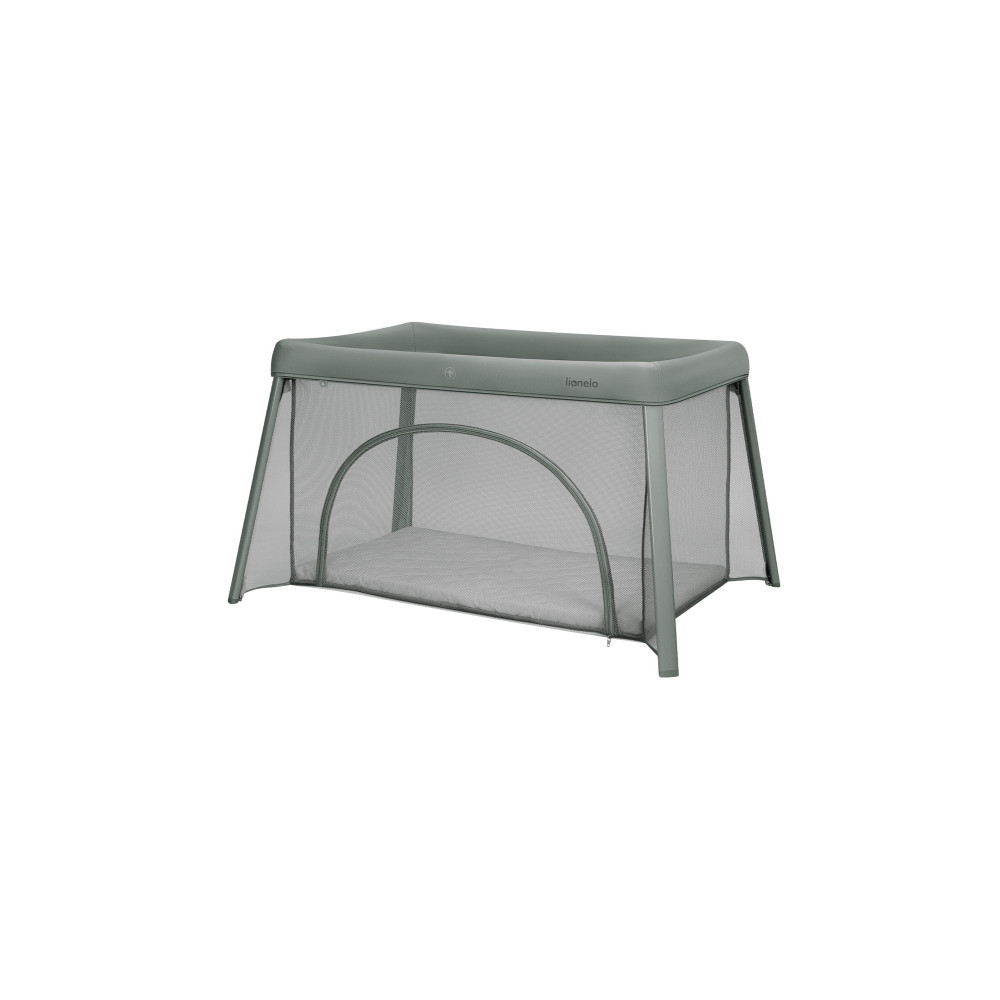 Lionelo Mila - дорожнє ліжечко 2 в 1 з матрацом 4 см • Green Sage