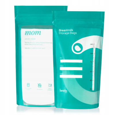 Lionelo Milky Bags - 30 пакетів по 240 мл для зберігання грудного молока Lionelo Milky Bags - 30 пакетів по 240 мл для зберігання грудного молока