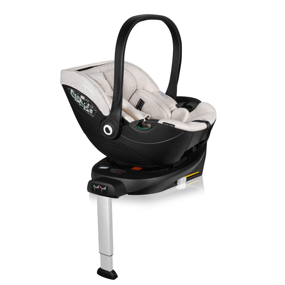 Lionelo Moxie i-Size Set - автокрісло для новонароджених з базою ISOFIX • Beige Sand