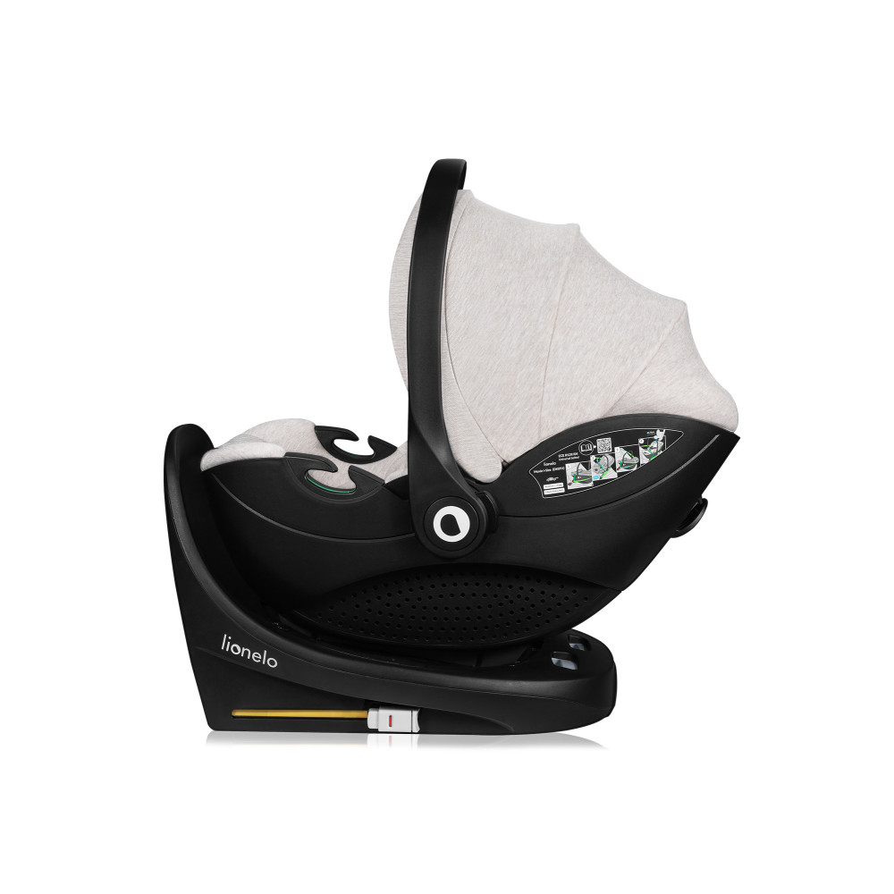 Lionelo Moxie i-Size Set - автокрісло для новонароджених з базою ISOFIX • Beige Sand