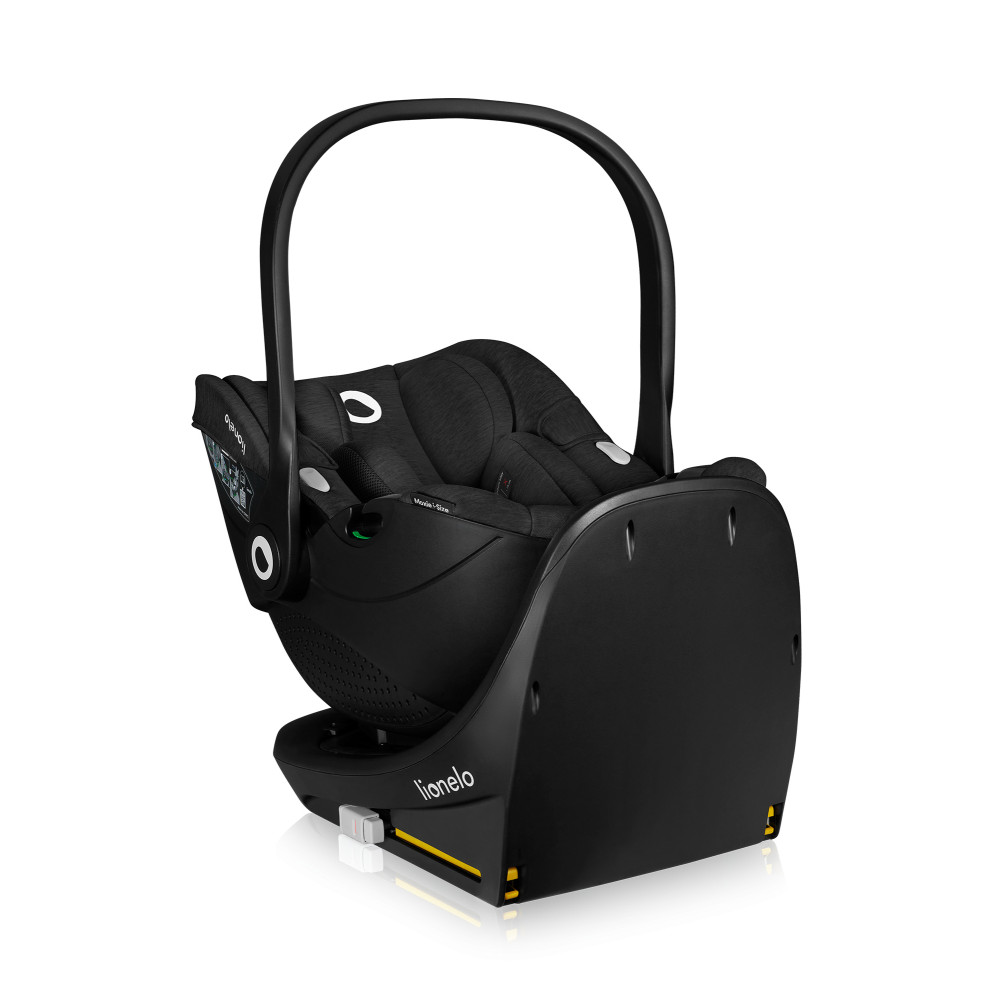 Lionelo Moxie i-Size Set - автокрісло для новонароджених з базою ISOFIX • Black Carbon Lionelo Moxie i-Size Set - автокрісло для новонароджених з базою ISOFIX • Black Carbon