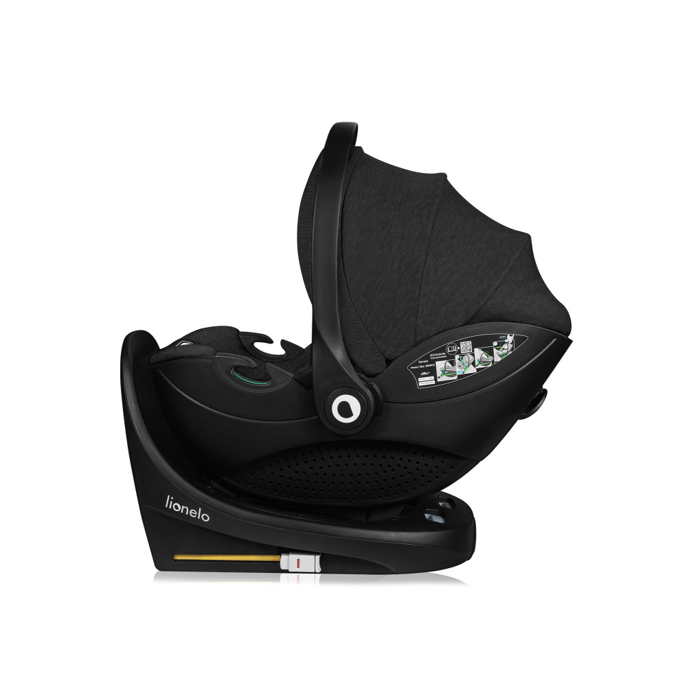 Lionelo Moxie i-Size Set - автокрісло для новонароджених з базою ISOFIX • Black Carbon Lionelo Moxie i-Size Set - автокрісло для новонароджених з базою ISOFIX • Black Carbon