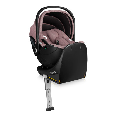Lionelo Moxie i-Size Set - автокресло для новорожденных с базой ISOFIX • Pink Mauve