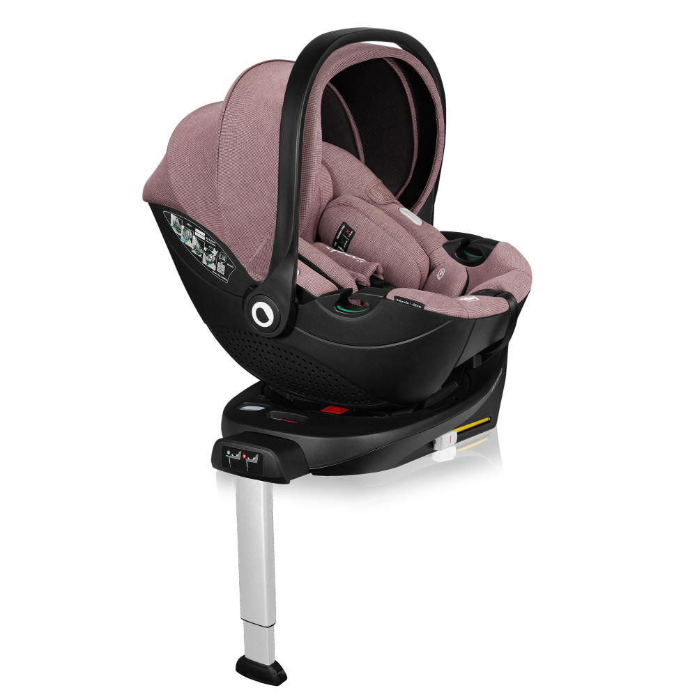 Lionelo Moxie i-Size Set - автокрісло для новонароджених з базою ISOFIX • Pink Mauve Lionelo Moxie i-Size Set - автокрісло для новонароджених з базою ISOFIX • Pink Mauve