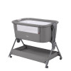 Carrello Molto CRL-15502 - приставне ліжечко з москітною сіткою та відкидним бортиком • Leviro Grey