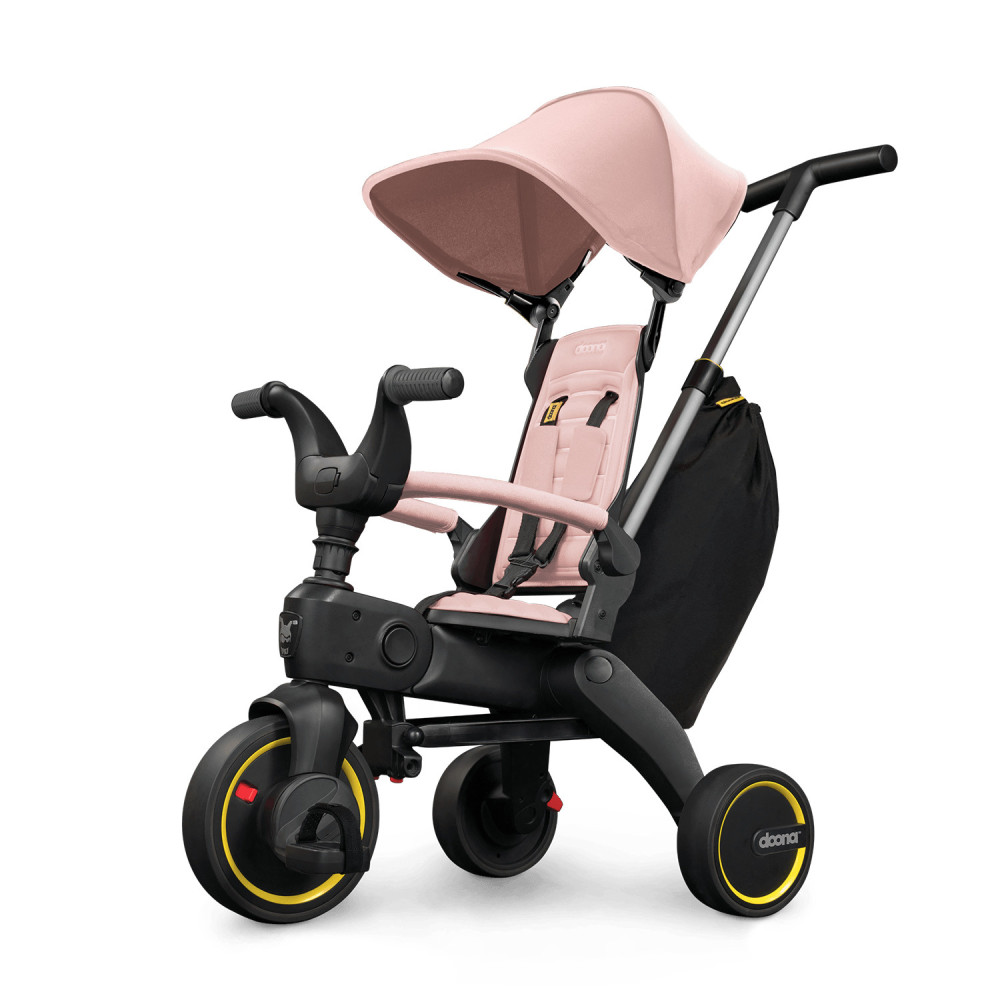 Doona Liki Trike S3 - складной детский трехколесный велосипед с родительской ручкой 5в1 (от 10 месяцев до 3 лет) • Blush Pink