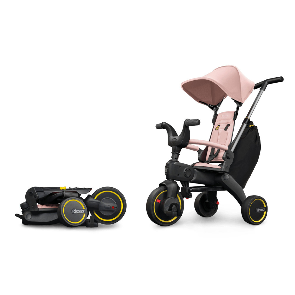 Doona Liki Trike S3 - складной детский трехколесный велосипед с родительской ручкой 5в1 (от 10 месяцев до 3 лет) • Blush Pink Doona Liki Trike S3 - складной детский трехколесный велосипед с родительской ручкой 5в1 (от 10 месяцев до 3 лет) • Blush Pink