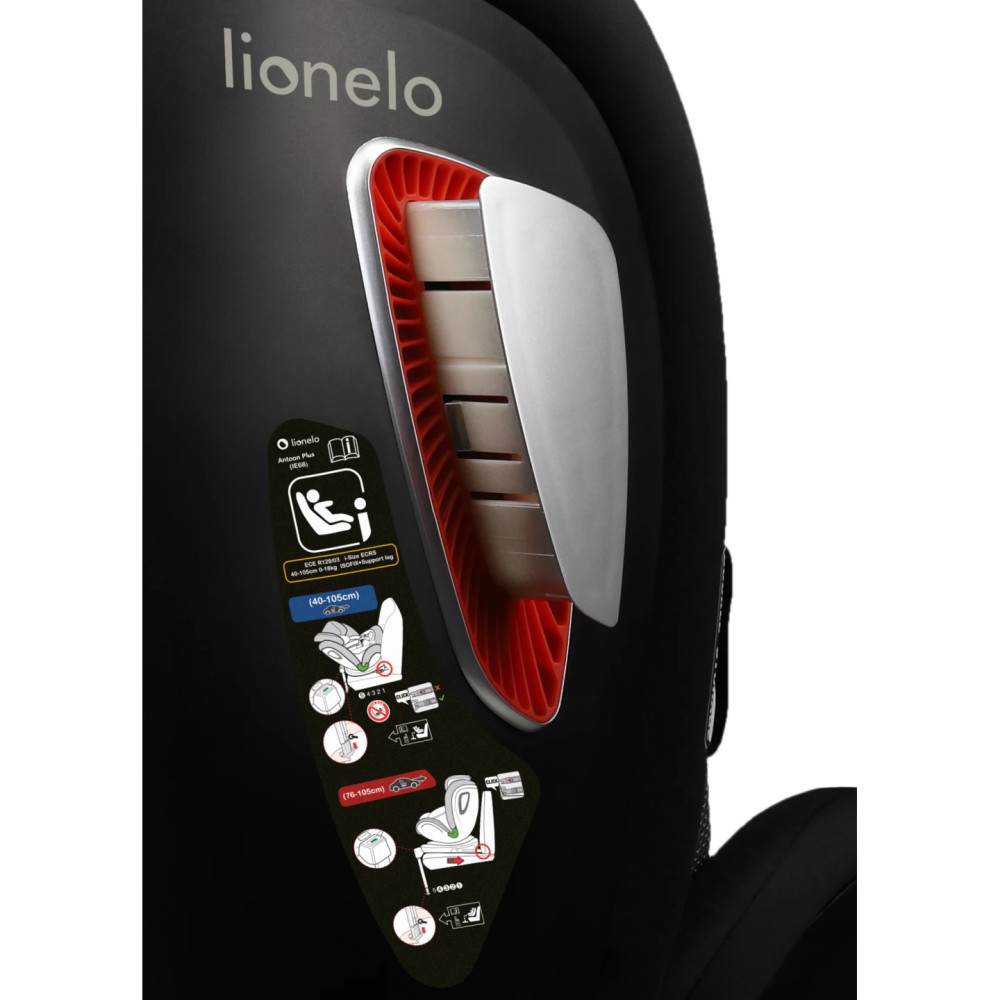 Lionelo Antoon Plus i-Size - поворотне автокрісло для дитини (0 - 48 місяців / 40 - 105 см) • Black Onyx Lionelo Antoon Plus i-Size - поворотне автокрісло для дитини (0 - 48 місяців / 40 - 105 см) • Black Onyx