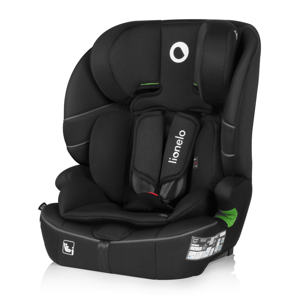 Lionelo Billy i-Size - автокресло для ребенка (76-150 см), система крепления Isofix и TopTether или автомобильный ремень • Black Carbon