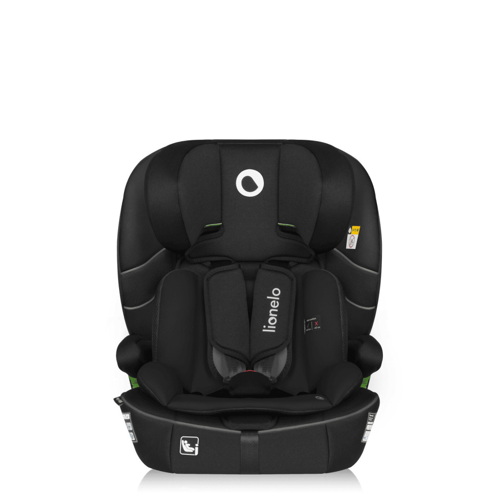 Lionelo Billy i-Size - автокресло для ребенка (76-150 см), система крепления Isofix и TopTether или автомобильный ремень • Black Carbon