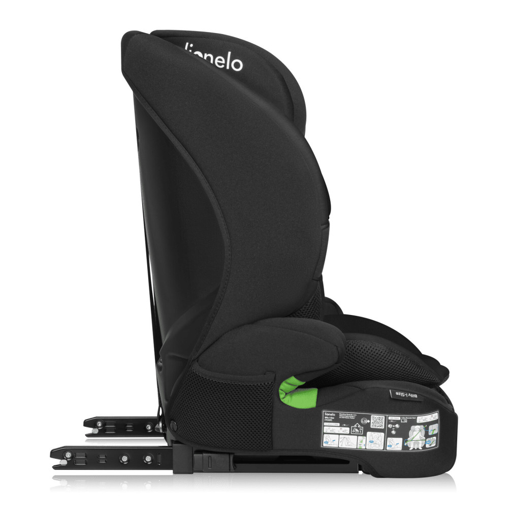 Lionelo Billy i-Size - автокресло для ребенка (76-150 см), система крепления Isofix и TopTether или автомобильный ремень • Black Carbon