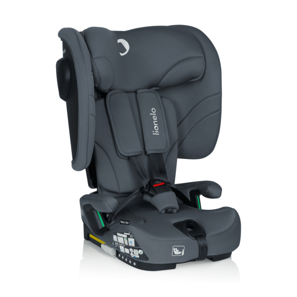 Lionelo Nelly i-Size - складное детское автокресло, крепление ISOFIX и Top Tether • Grey Graphite