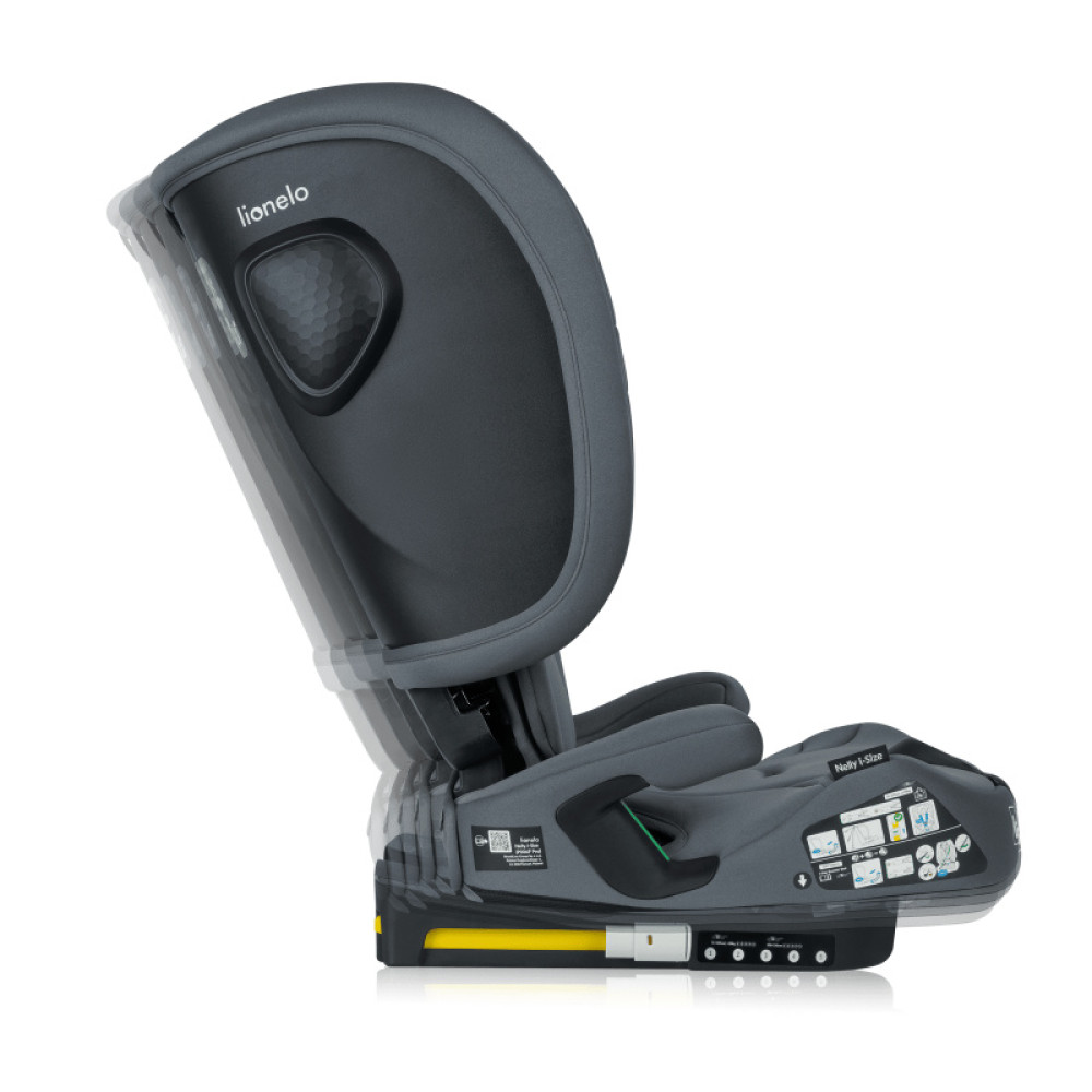 Lionelo Nelly i-Size - складное детское автокресло, крепление ISOFIX и Top Tether • Grey Graphite