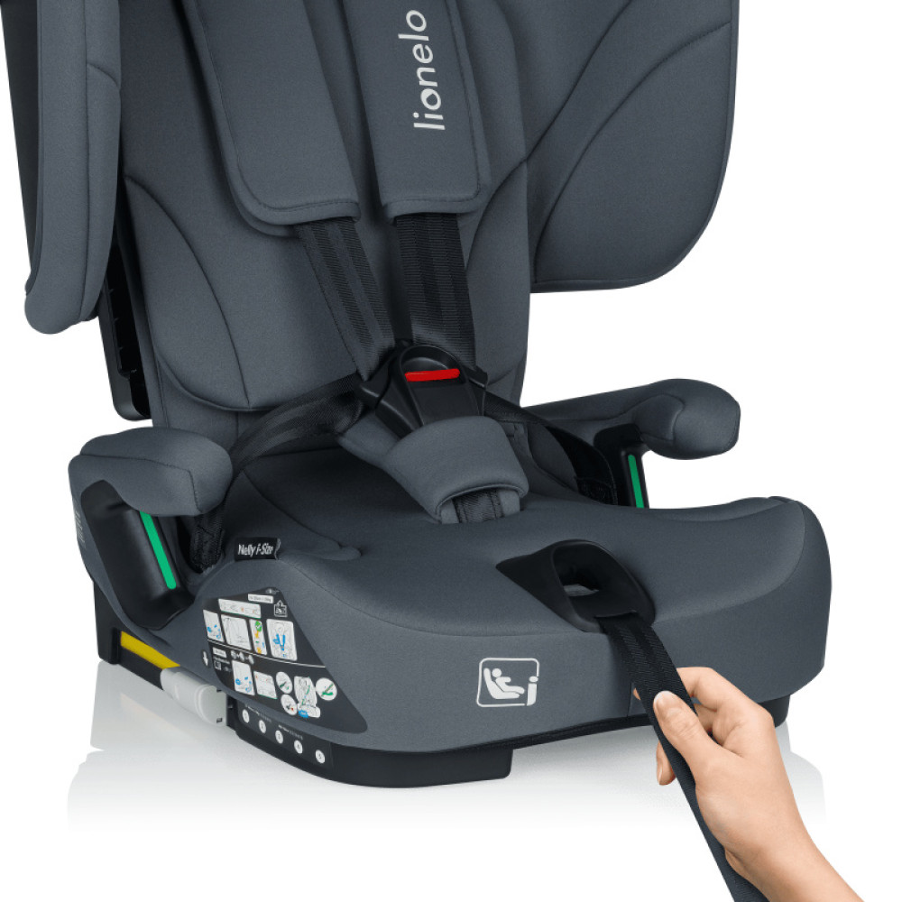 Lionelo Nelly i-Size - складное детское автокресло, крепление ISOFIX и Top Tether • Grey Graphite