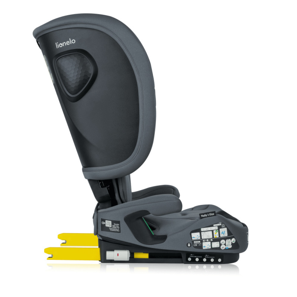Lionelo Nelly i-Size - складное детское автокресло, крепление ISOFIX и Top Tether • Grey Graphite