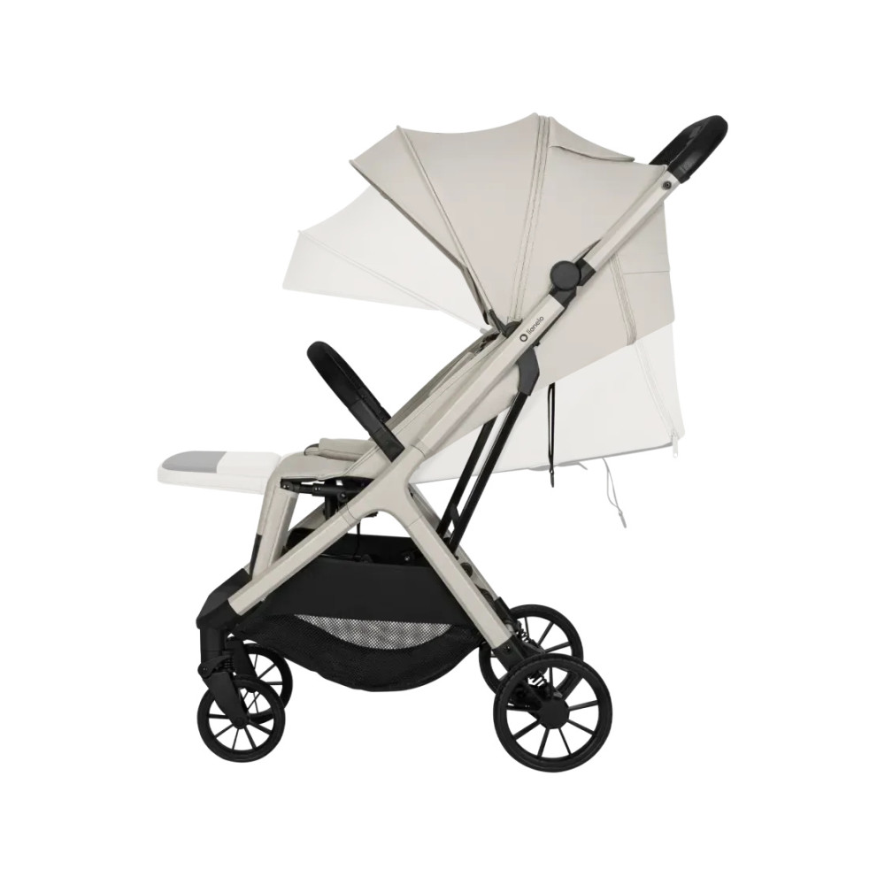Lionelo Cloe Plus - прогулянкова коляска з автоматичним складанням, компактний візок • Beige Sand