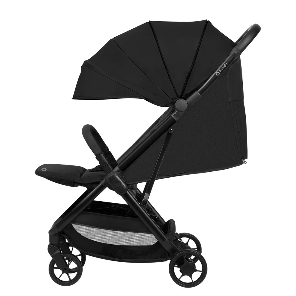 Lionelo Julie Air - прогулянкова коляска з автоматичним складанням, компактний візок • Black Onyx