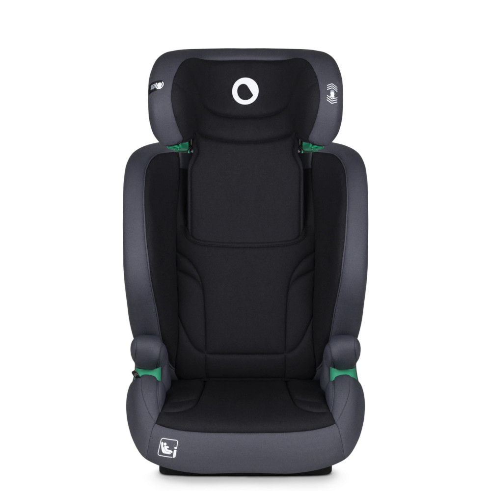 Lionelo Igo i-Size - автокрісло для дітей (від 3 до 12 років / 100 - 150 см), трансформується в бустер, додатковий бічний захист • Grey Graphite
