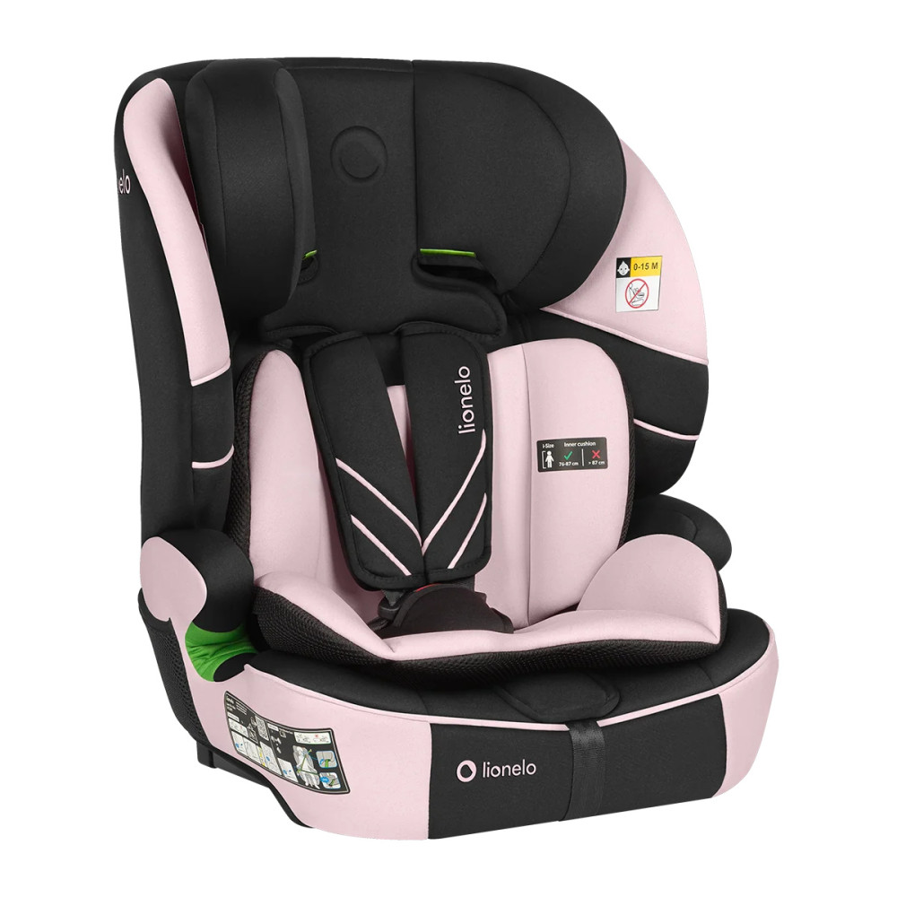 Lionelo Levi Fix i-Size - автокресло для ребенка (76-150 см) • Pink Baby