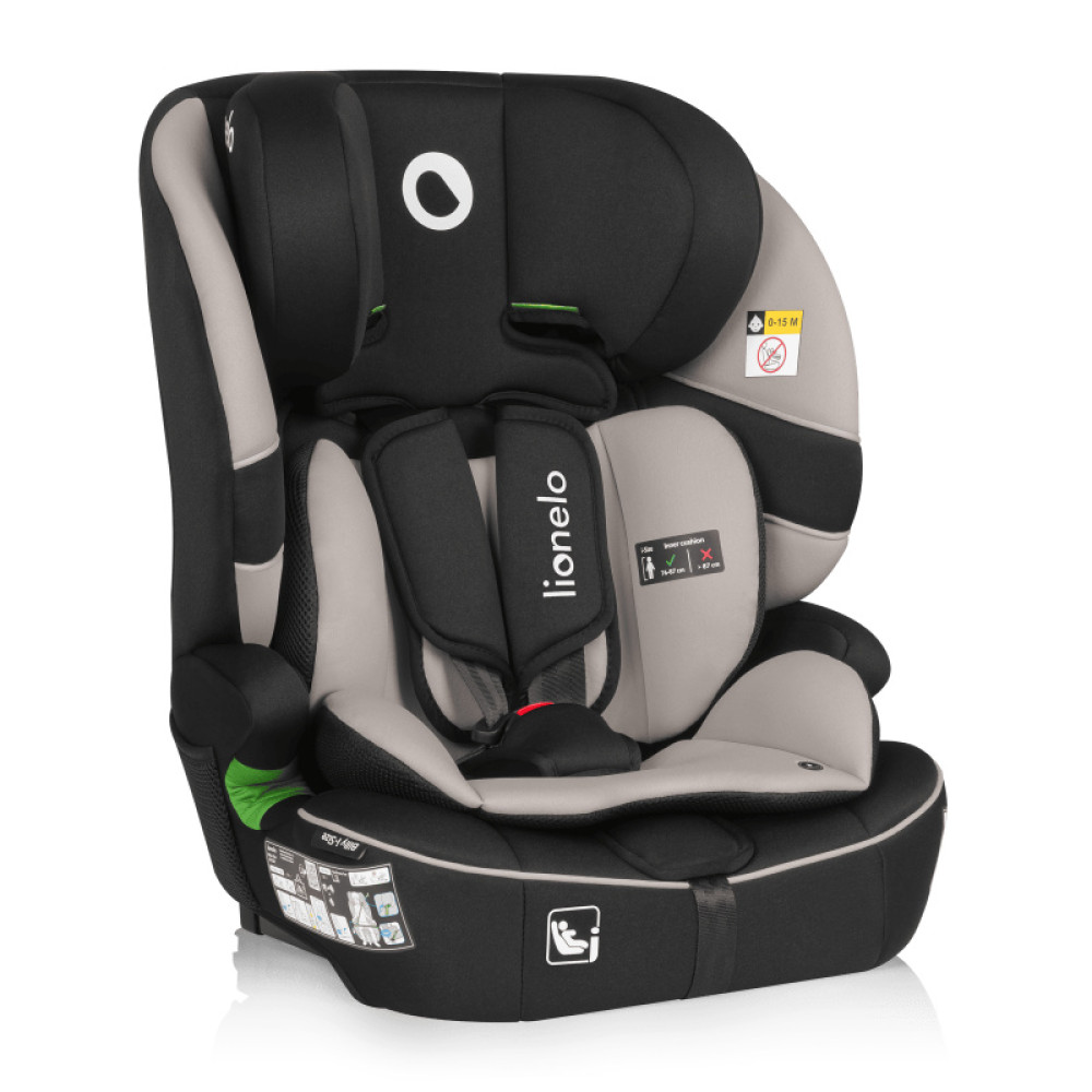 Lionelo Billy i-Size - автокрісло для дитини (76-150 см), система кріплення Isofix та TopTether або автомобільний ремінь • Beige Latte