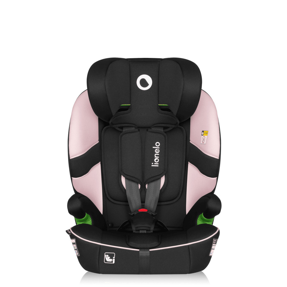 Lionelo Billy i-Size - автокресло для ребенка (76-150 см), система крепления Isofix и TopTether или автомобильный ремень • Pink Baby