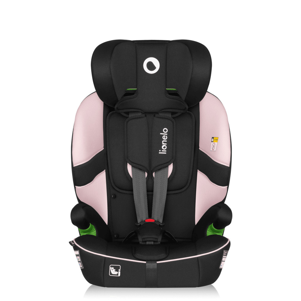 Lionelo Billy i-Size - автокресло для ребенка (76-150 см), система крепления Isofix и TopTether или автомобильный ремень • Pink Baby