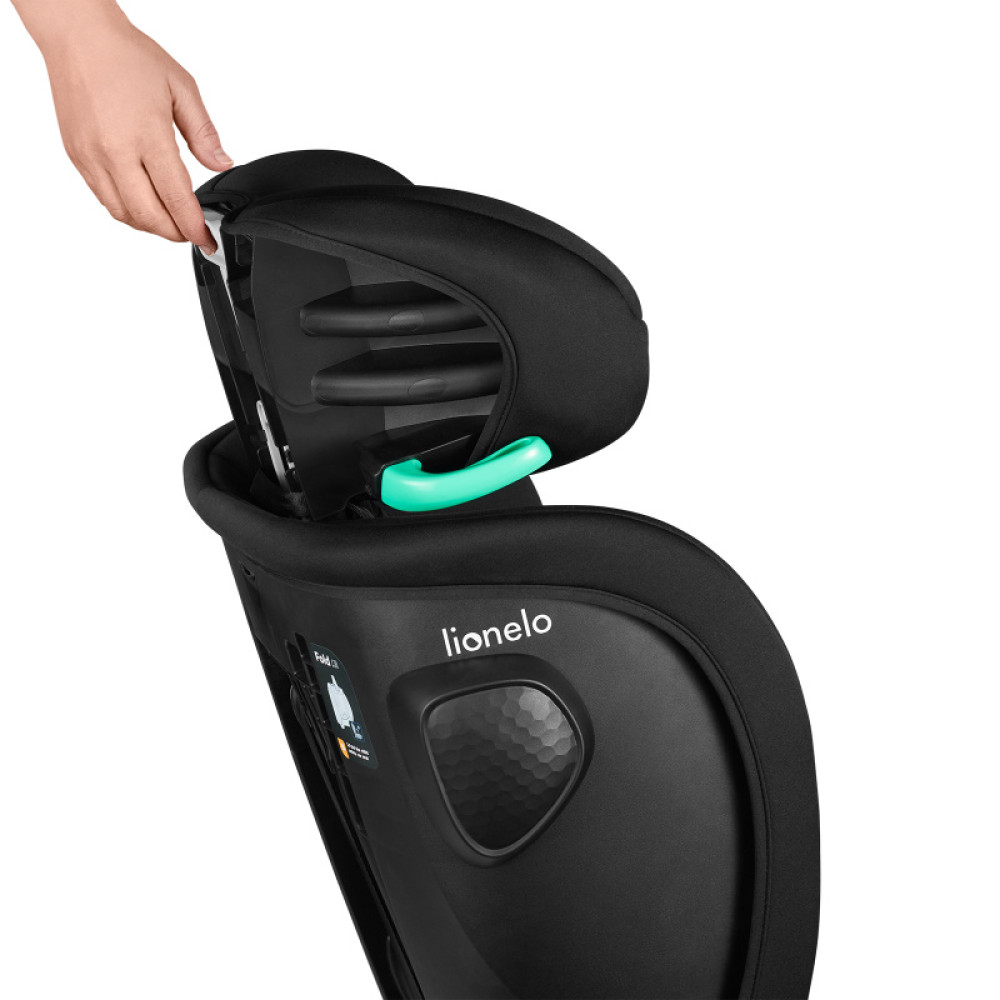 Lionelo Nelly i-Size - складное детское автокресло, крепление ISOFIX и Top Tether • Black Carbon