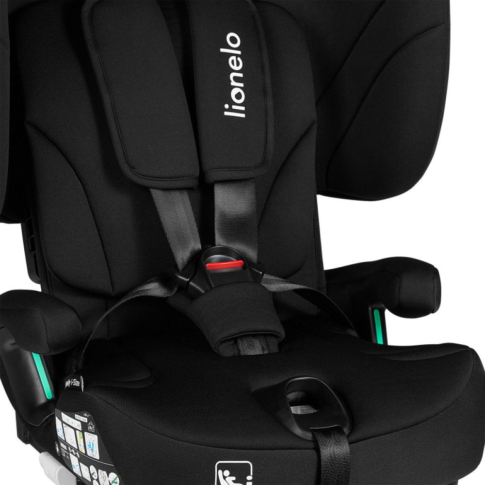 Lionelo Nelly i-Size - складное детское автокресло, крепление ISOFIX и Top Tether • Black Carbon