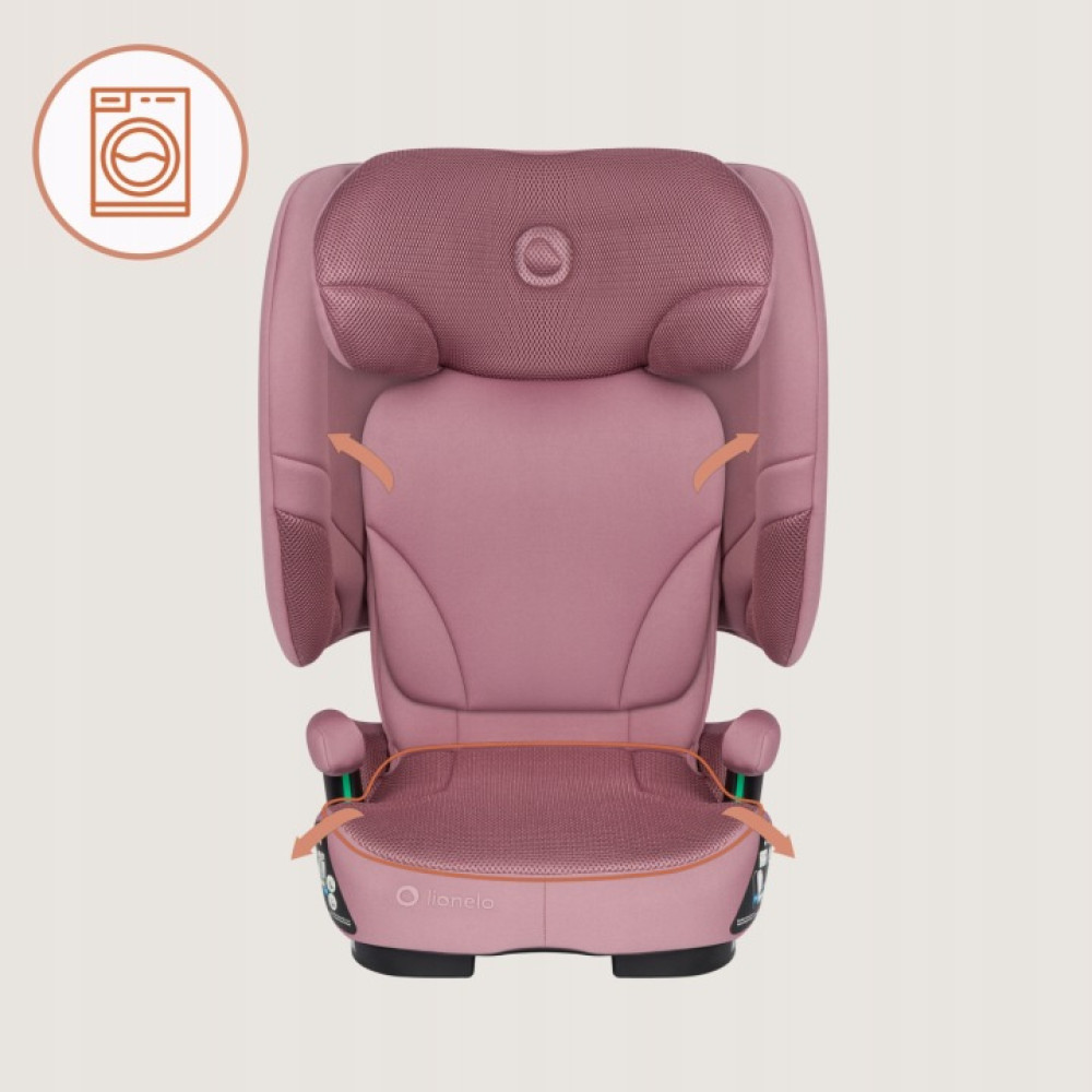 Lionelo Orin i-Size - складное детское автокресло (100 - 150 см) • Pink Mauve