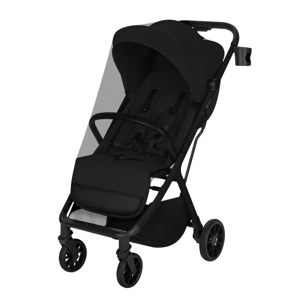 Lionelo Cloe Plus - прогулянкова коляска з автоматичним складанням, компактний візок • Black Onyx