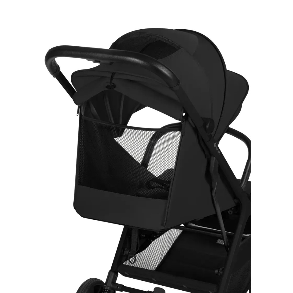 Lionelo Cloe Plus - прогулянкова коляска з автоматичним складанням, компактний візок • Black Onyx