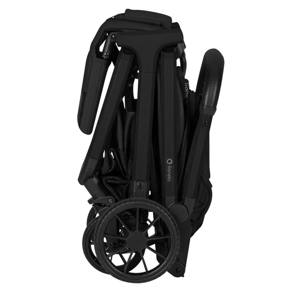Lionelo Cloe Plus - прогулянкова коляска з автоматичним складанням, компактний візок • Black Onyx