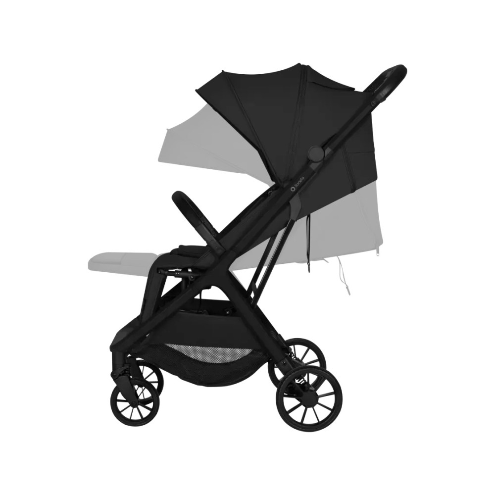 Lionelo Cloe Plus - прогулянкова коляска з автоматичним складанням, компактний візок • Black Onyx