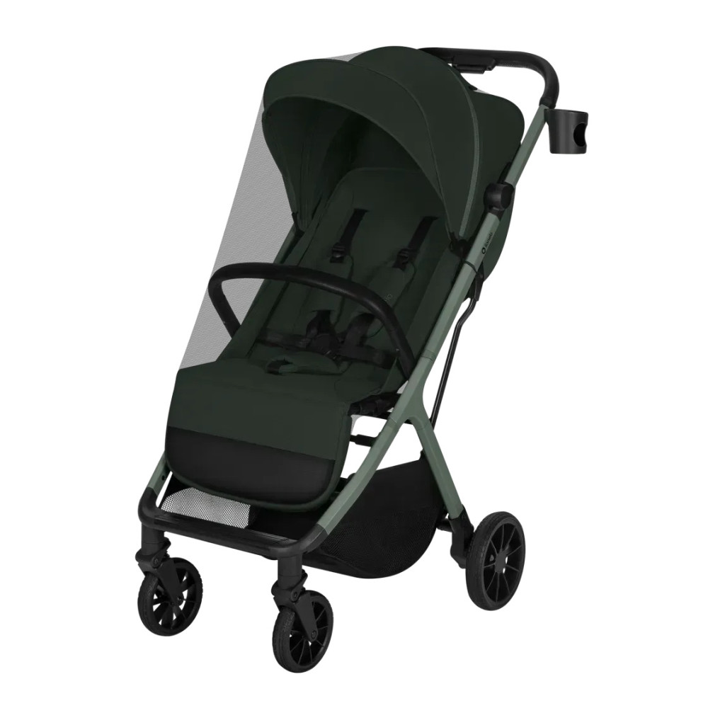Lionelo Cloe Plus - прогулянкова коляска з автоматичним складанням, компактний візок • Green Sage
