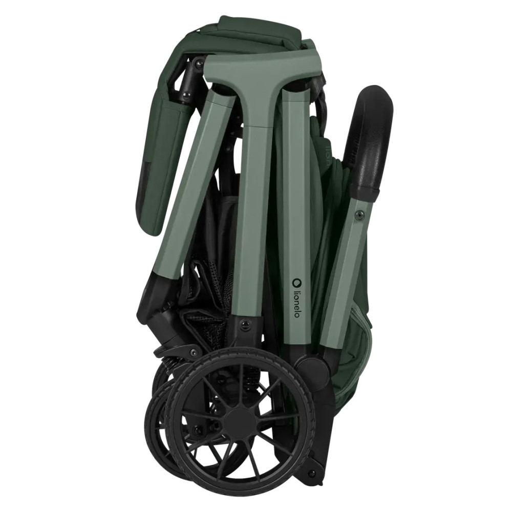 Lionelo Cloe Plus - прогулянкова коляска з автоматичним складанням, компактний візок • Green Sage