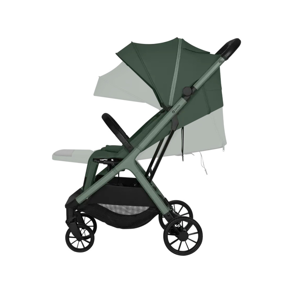 Lionelo Cloe Plus - прогулянкова коляска з автоматичним складанням, компактний візок • Green Sage