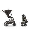 Cybex Balios S Lux 2026 - детская коляска 2в1 со складной люлькой Fold Lux, всесезонная коляска с большими колесами, корзина до 10 кг • TPE Chocolate Brown