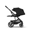 Cybex Balios S Lux 2026 - дитяча коляска 2в1 зі складаною люлькою Fold Lux, всесезонний візок з великими колесами, кошик до 10 кг • BLK Moon Black