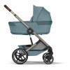 Cybex Balios S Lux 2026 - дитяча коляска 2в1 зі складаною люлькою Fold Lux, всесезонний візок з великими колесами, кошик до 10 кг • TPE Stormy Blue