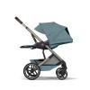 Cybex Balios S Lux 2026 - дитяча коляска 2в1 зі складаною люлькою Fold Lux, всесезонний візок з великими колесами, кошик до 10 кг • TPE Stormy Blue