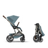 Cybex Balios S Lux 2026 - дитяча коляска 2в1 зі складаною люлькою Fold Lux, всесезонний візок з великими колесами, кошик до 10 кг • TPE Stormy Blue