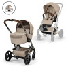 Cybex Balios S Lux 2026 - дитяча коляска 2в1 зі складаною люлькою Fold Lux, всесезонний візок з великими колесами, кошик до 10 кг • TPE Almond Beige