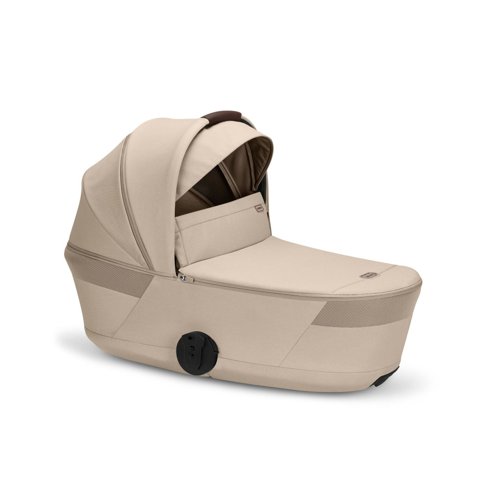 Cybex Balios S Lux 2026 - дитяча коляска 2в1 зі складаною люлькою Fold Lux, всесезонний візок з великими колесами, кошик до 10 кг • TPE Almond Beige