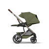 Cybex Balios S Lux 2026 - дитяча коляска 2в1 зі складаною люлькою Fold Lux, всесезонний візок з великими колесами, кошик до 10 кг • TPE Moss Green